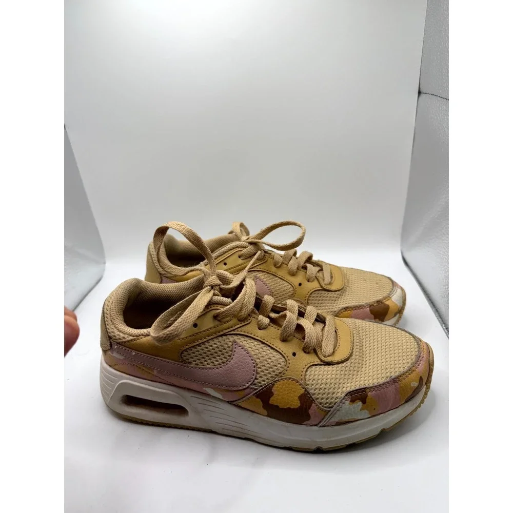 Nike Air Max SC DX3733-200 Womens 7 Sneaker Sesame Pink Camo‎ Brown Mesh Shoes